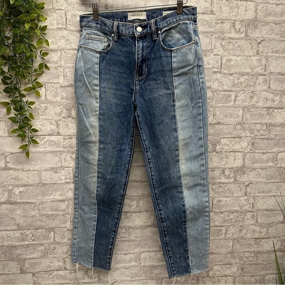 PACSUN two tone jeans women’s 26 vintage icon blue‎ denim - Picture 1 of 5